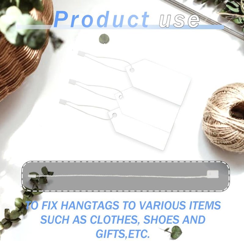 Yosawa 1000Pcs Hang Tag String Nylon Snap Lock Pin Loop Fastener Hook Ties Tag Strings for Tags Clothing, Shoes, Gift Bags（White） - Image 4